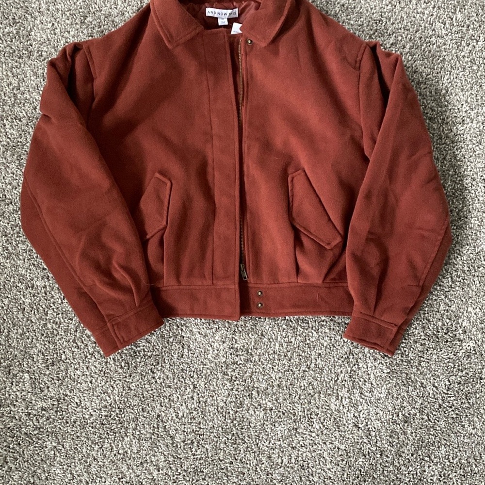 And Now This Women's Collared Bomber Jacket